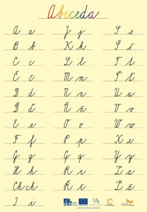 Nástěnný obraz – psací abeceda