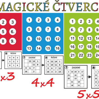 Magické čtverce 3 ks