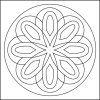 Mandala ZELENÁ do třídy - jednotlivá šablona